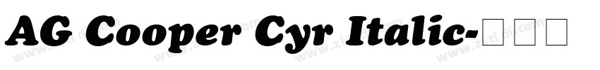 AG Cooper Cyr Italic字体转换